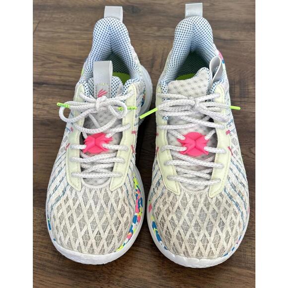 Men’s Under Armour Steph Curry 9.5 Splash Party Basketball Shoes Glow In Dark - Picture 6 of 15